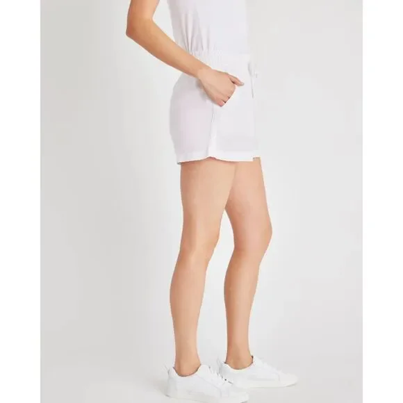 NWT Splendid White Textured Campside Shorts with Elastic Waist Sz L
